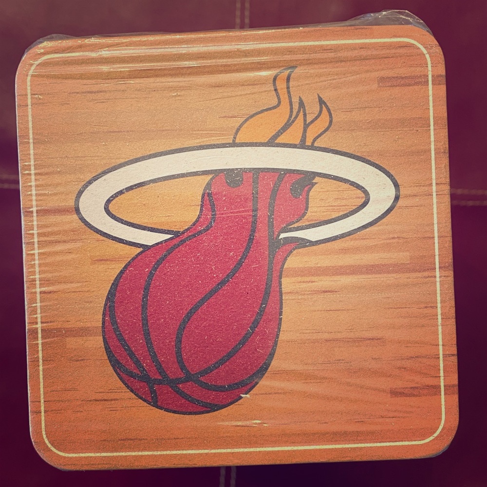 100 Miami Heat drink coasters.
